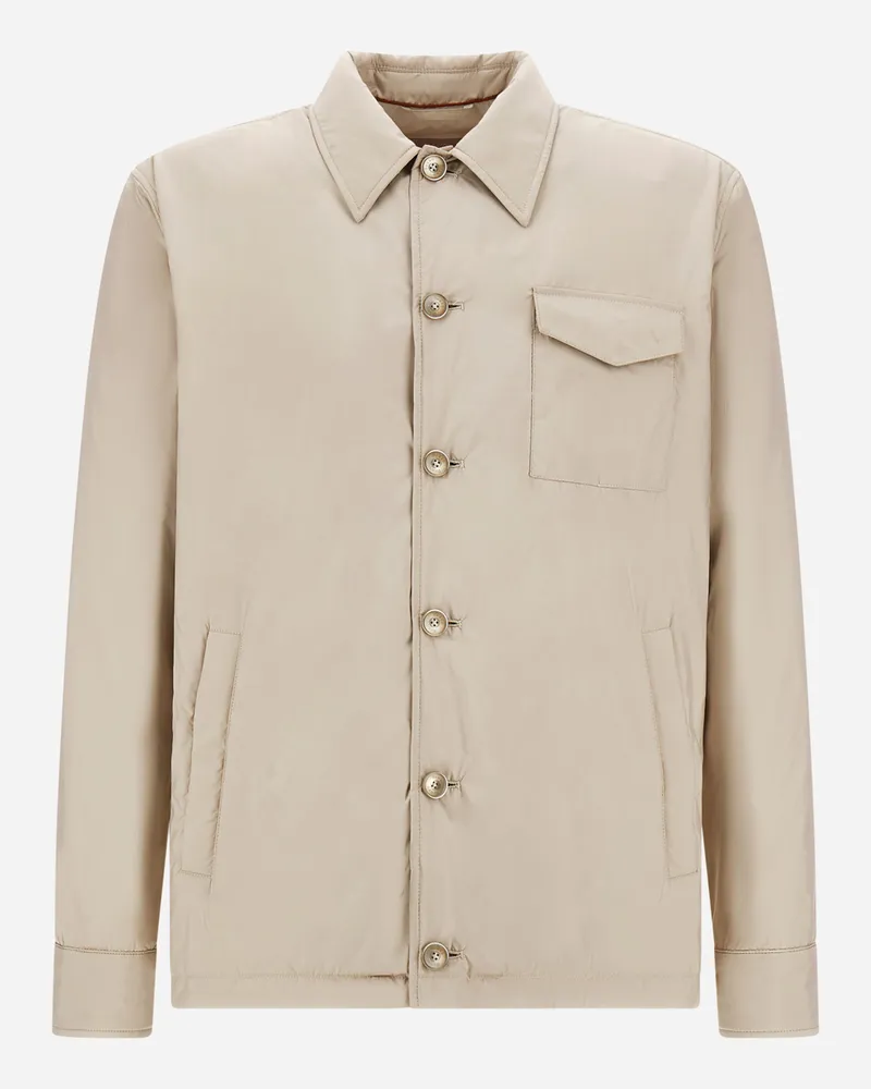 Herno Overshirt Resort Aus Leichtem, Mattem Nylon Und Mikrofaser Mit Veloursledereffekt - Mann Hemden Chantilly Chantilly
