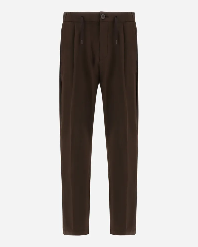 Herno Hose Aus Light Comfort Stretch Woven - Mann Hose Braun Braun