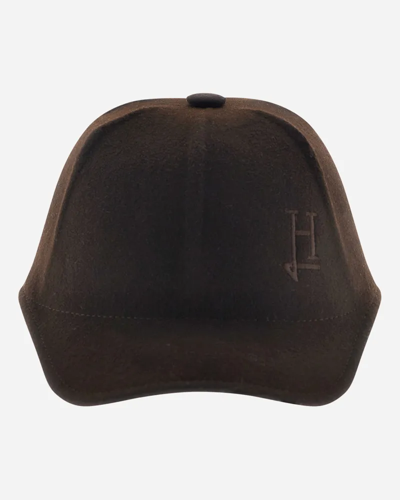 Herno Baseballkappe Aus Casual Wool - Frau Hüte Dunkle Schokolade Dunkle
