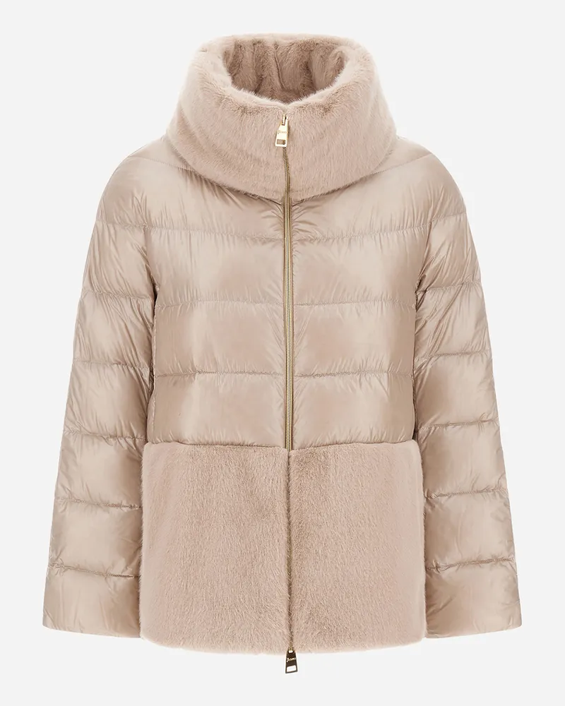Herno Cape Aus Nylon Ultralight Und Lady Alternative Fur - Frau Capes Chantilly Chantilly