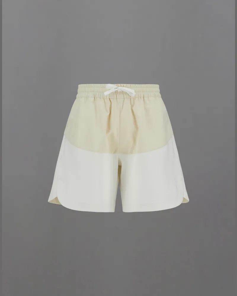Herno Shorts Laminar Aus Structured Felpa Und Tech-popeline Weiß