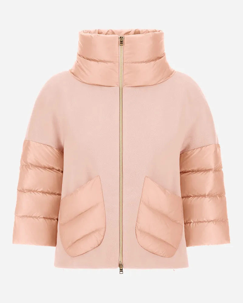 Herno Cape Aus New Cashmere Und Nylon Ultralight Hellrosa