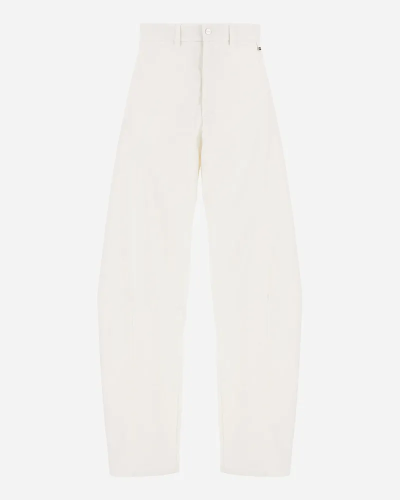 Herno Hose Resort Aus Twill Mit Baumwolleffekt - Frau Hose Milchweiß Milchweiß