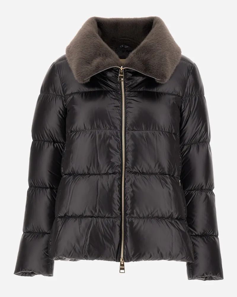 Herno Jacke Aus Nylon Ultralight Und Lady Alternative Fur - Frau Parka & Jacken Eisen Eisen