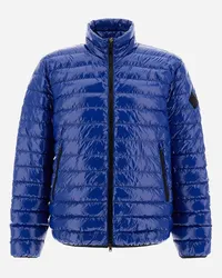 Herno Bomberjacke Aus Gloss Kornblumenblau