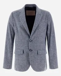 Herno Blazer Resort Aus Cotton Effect Denim Marineblau