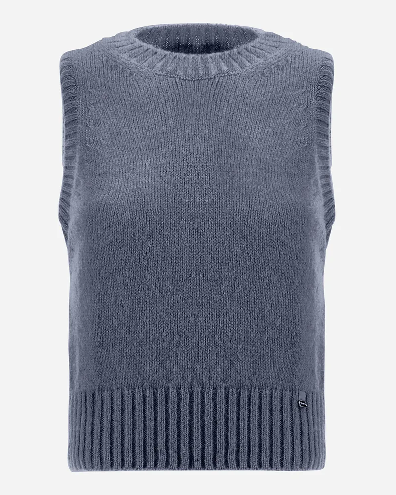 Herno Weste Aus Plain Alpaca Wool Hellblau