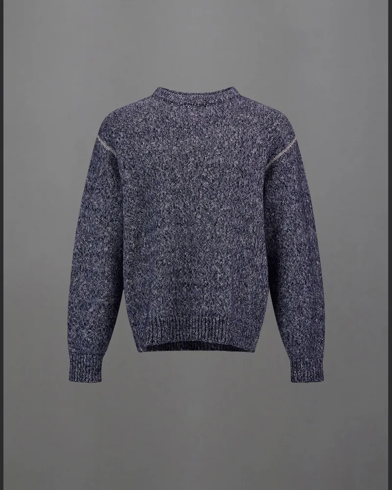 Herno Pullover Laminar Aus Mouliné Knit -   Blau Blau