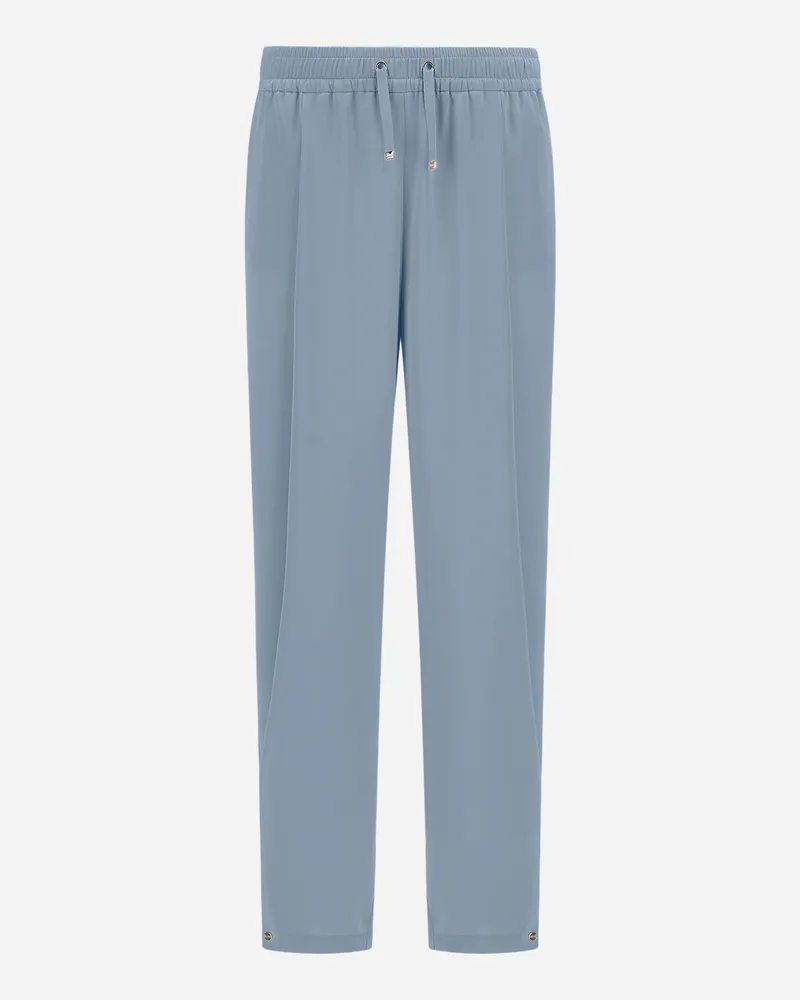 Herno Hose Resort Aus Extra Feinem Satin - Frau Hose Hellblau Hellblau