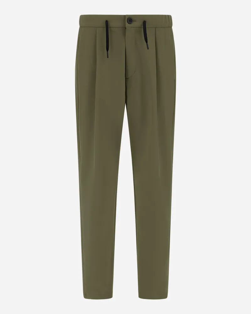 Herno Hose Aus Light Comfort Stretch Woven - Mann Hose Grün Grün