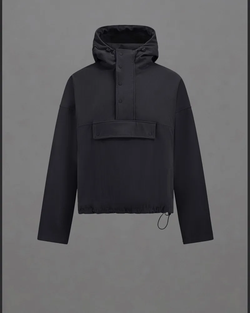 Herno Anorak Laminar Aus Washed Tech-corduroy -   Schwarz Schwarz