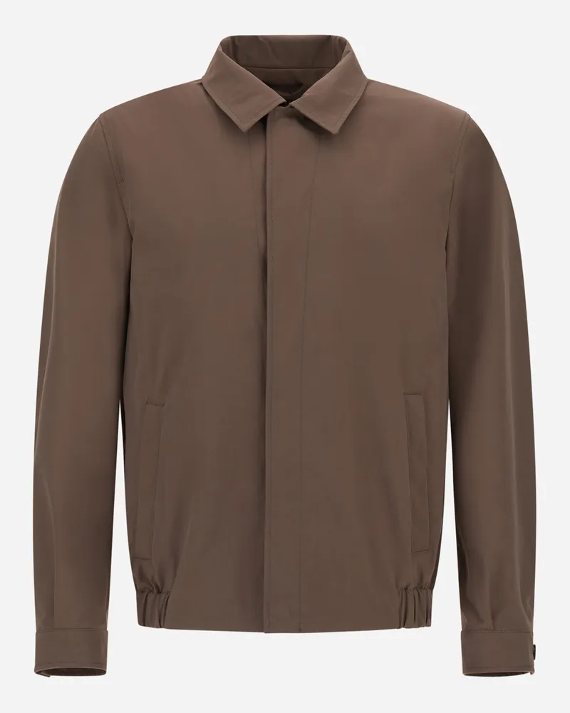 Herno Shacket Aus Cotton Feel Dunkles