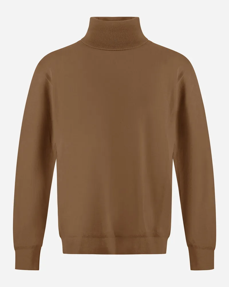 Herno Pullover Aus Endless Wool Camel