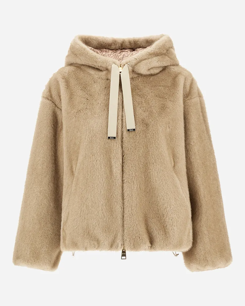Herno Bomberjacke Aus Melange Alternative Mink Fur - Frau Mäntel & Trenchcoats Chantilly Chantilly