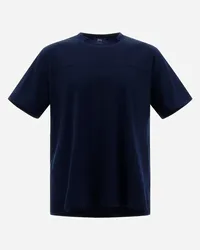 Herno T-shirt Aus Superfine Cotton Stretch Marineblau