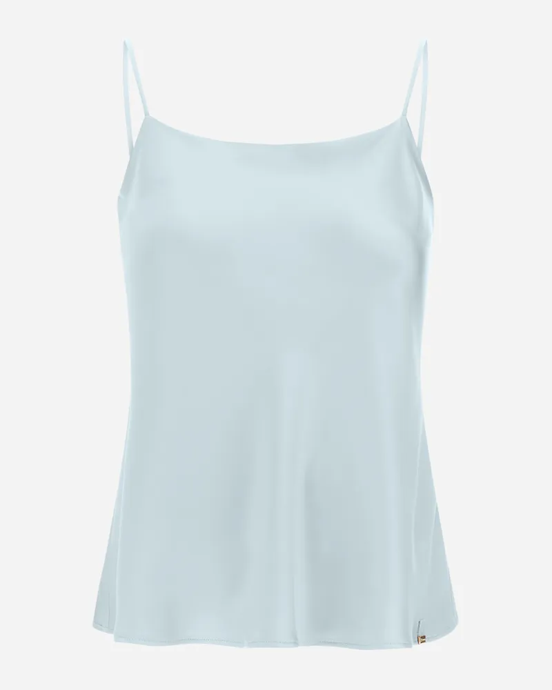 Herno Top Aus Satin Hellblau
