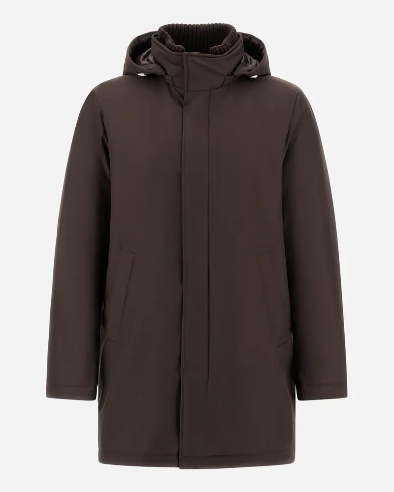 Herno Winterjacke Aus New Business Und Nylon Ultralight - Mann Mäntel & Trenchcoats Dunkelbraun Dunkelbraun