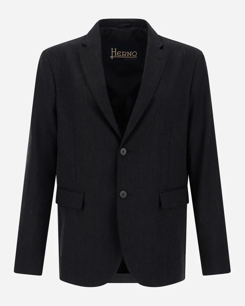 Herno Blazer Aus Wolltwill - Mann Blazers Eisen Eisen