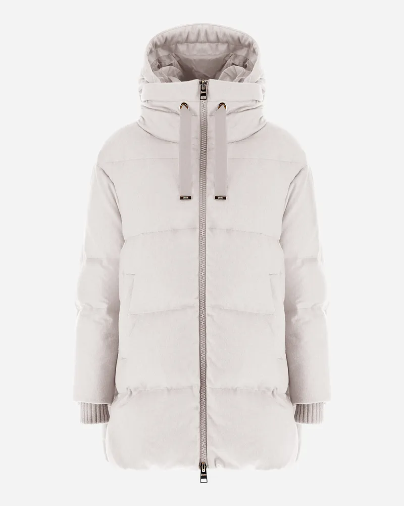 Herno A-form-jacke Aus Cashmere-seide Und Monogram Chantilly