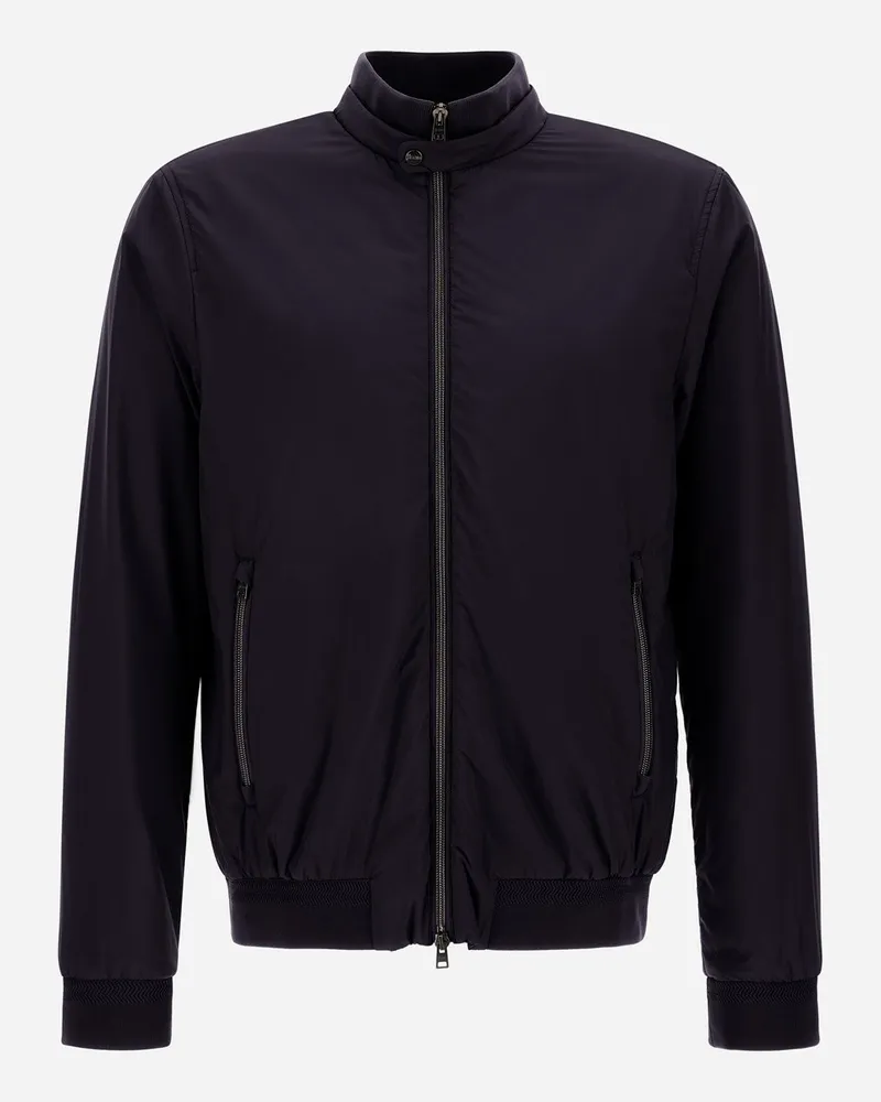 Herno Bomberjacke Mit Hohem Kragen Aus Ecoage Marineblau
