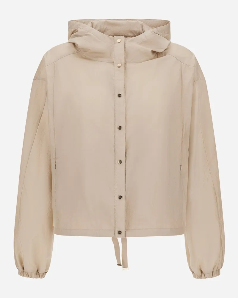 Herno Jacke Aus Shiny Tech Crinkle Chantilly