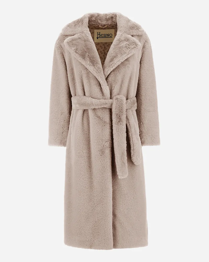 Herno Mantel Aus Soft Alternative Fur - Frau Mäntel & Trenchcoats Chantilly Chantilly
