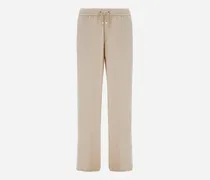 Hose Aus Matt Crepe Satin - Frau Hose Chantilly