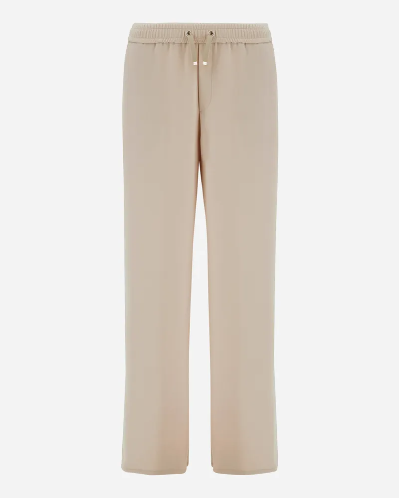 Herno Hose Aus Matt Crepe Satin - Frau Hose Chantilly Chantilly