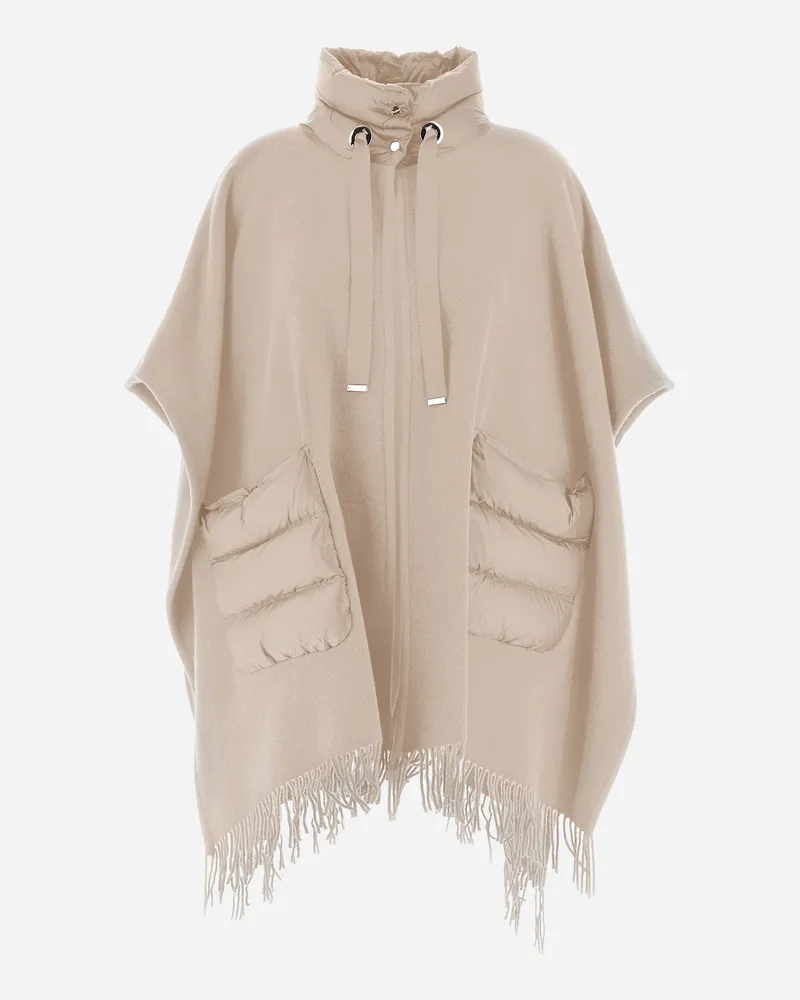 Herno Poncho Resort Aus Warmy Und Nylon Ultralight - Frau A-shape Chantilly Chantilly