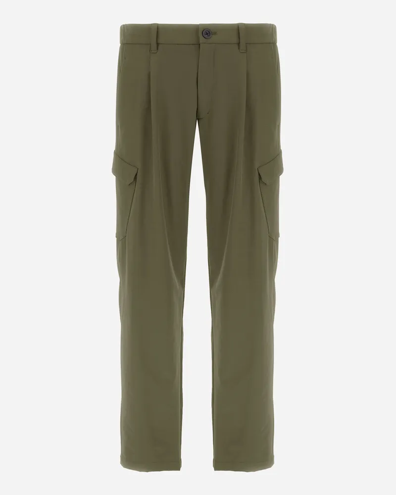Herno Cargohose Aus Light Comfort Stretch Woven - Mann Hose Grün Grün