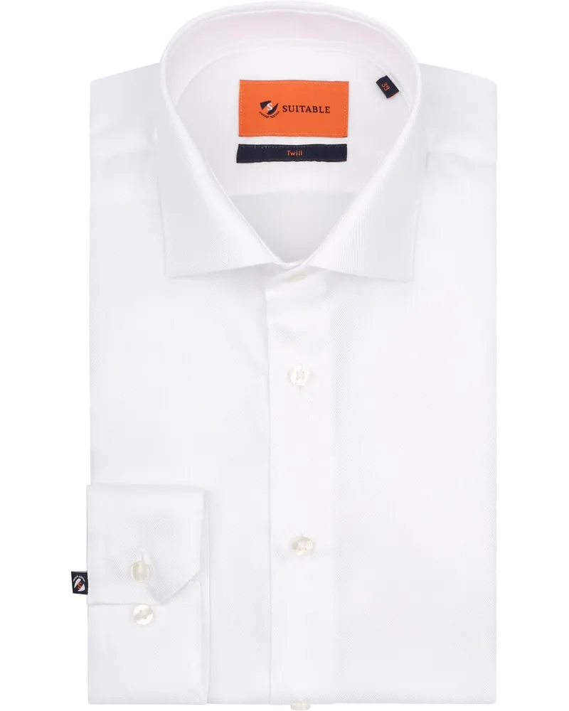 Suitable Weiß Hemd Slim Fit DR-01 Weiß