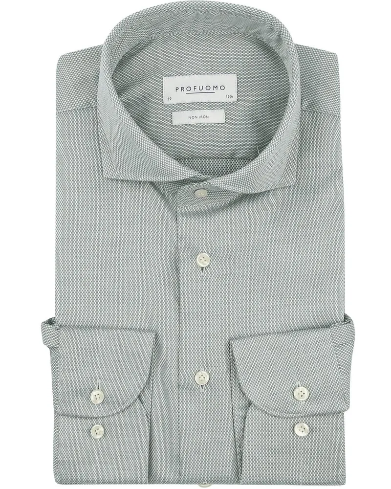Profuomo Basketweave Hemd Grün Grün