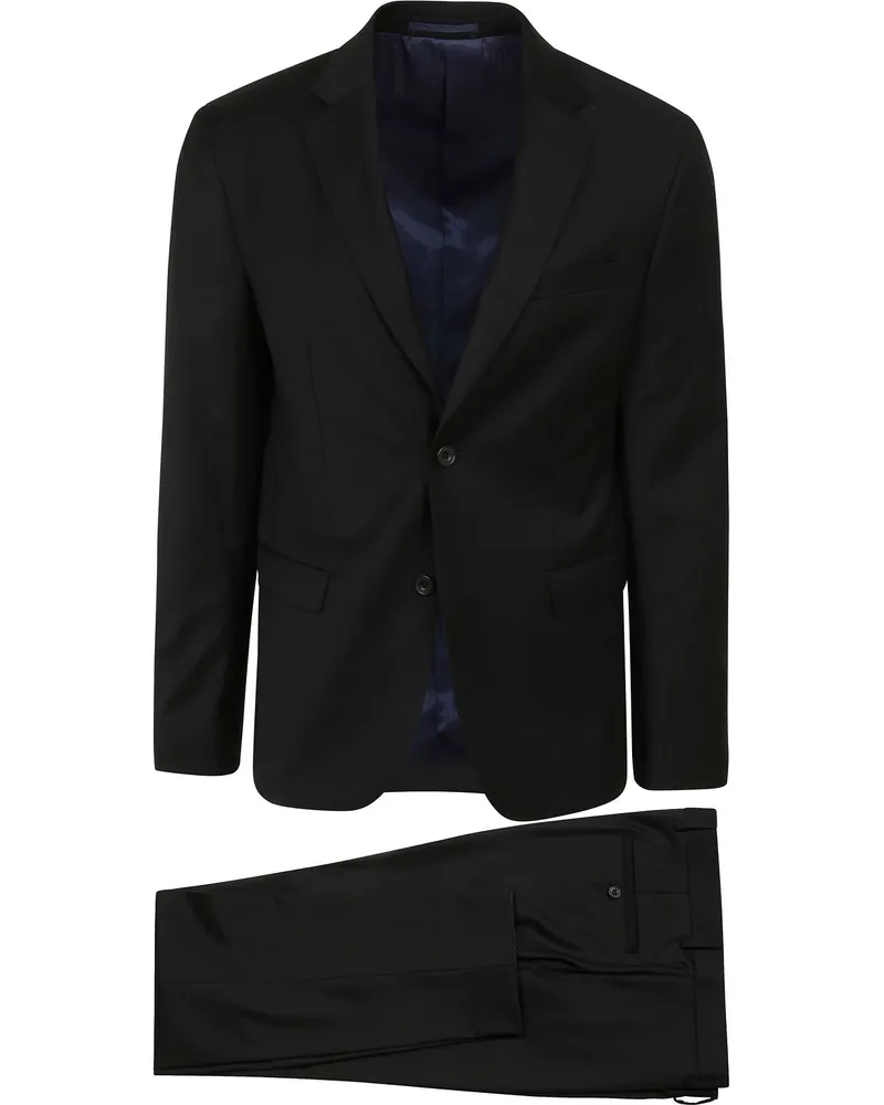 Suitable Anzug Toulon Serge Wolle Uni Schwarz Schwarz