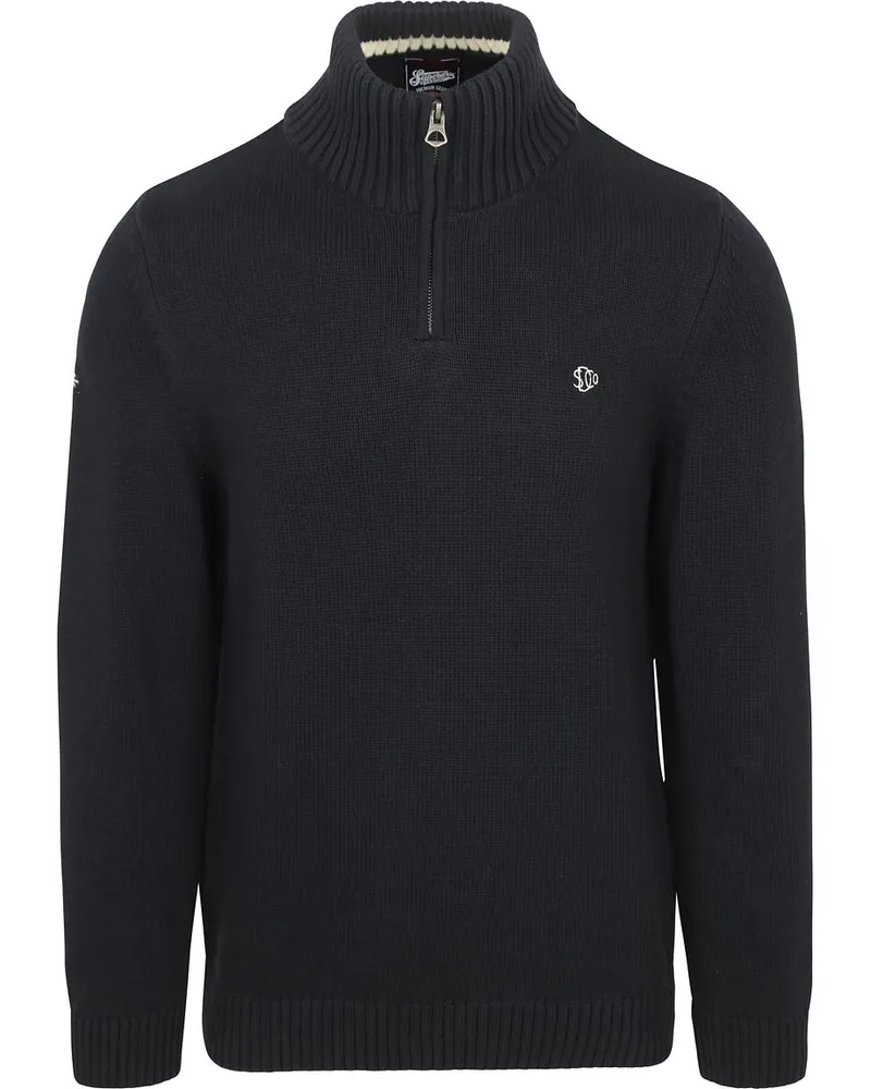 Superdry. Half Zip Pullover Heavy Navy Dunkelblau