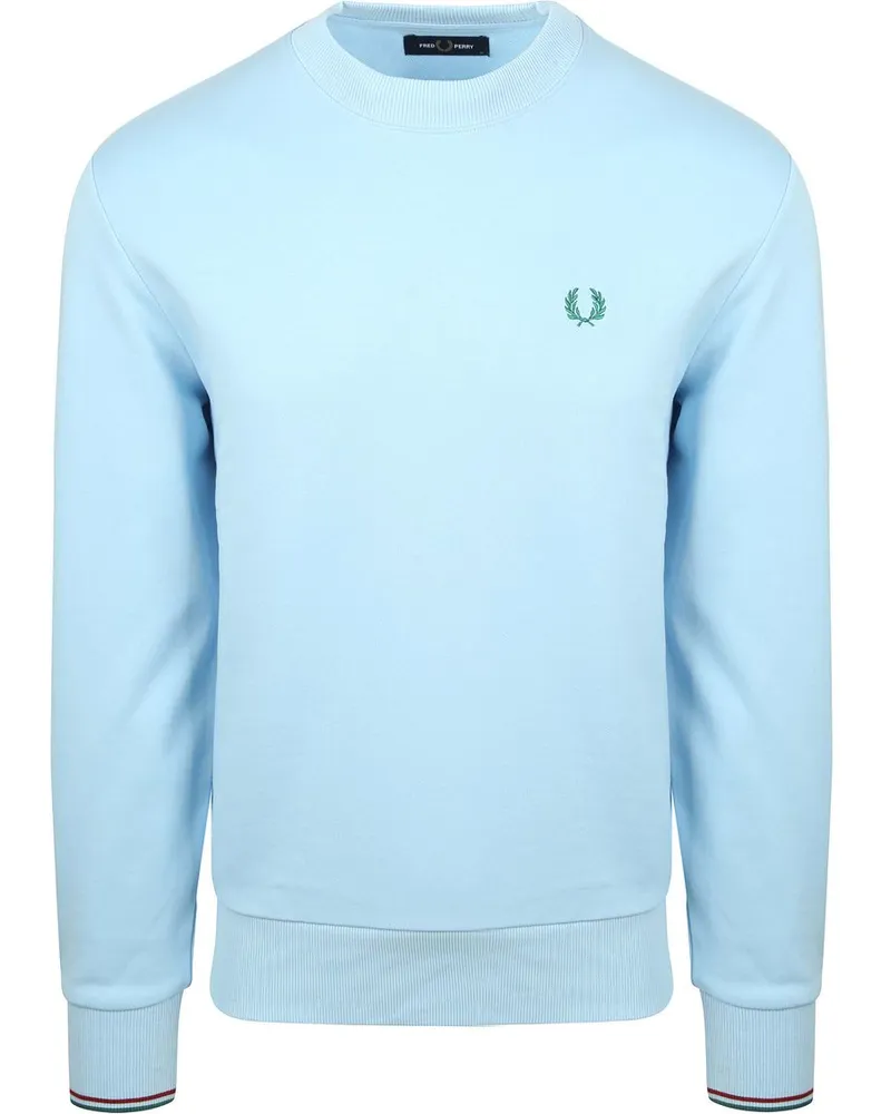 Fred Perry Sweater Logo Hellblau Hellblau