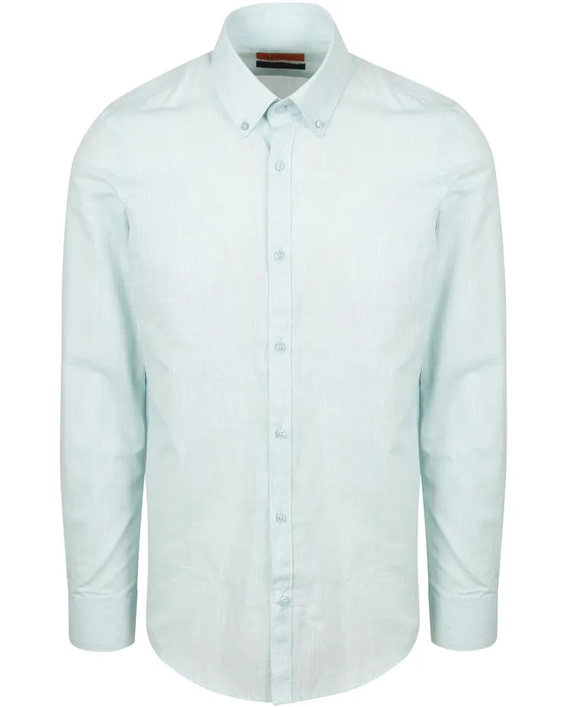 Suitable Hemd Cotton Slub Hellgrün Grün