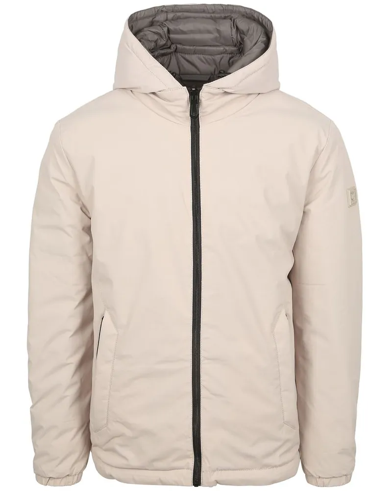 State of Art Reversible Jacke Creme Grau Wollweiß