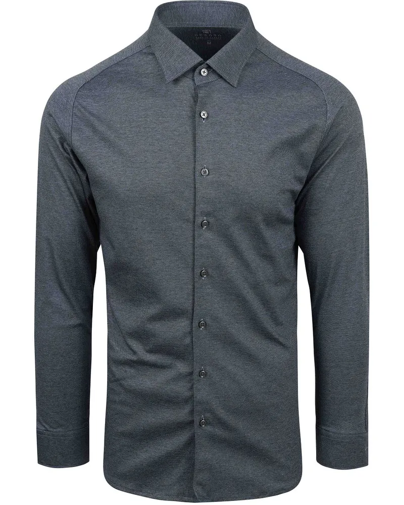 DESOTO Hemd Bügelfrei Kent Melange Blau Dunkelblau