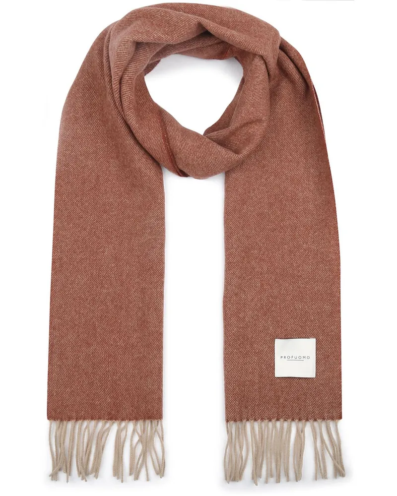 Profuomo Schal Lammwolle Mahogany Orange