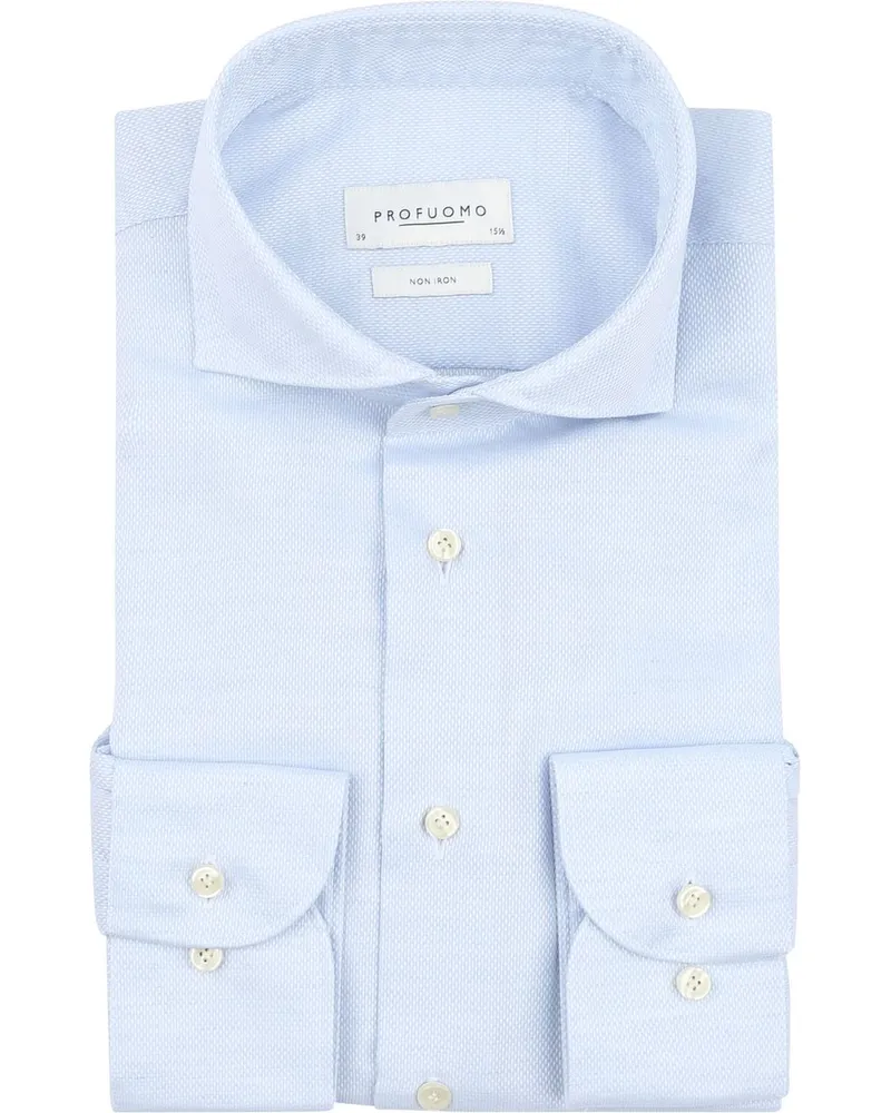 Profuomo Basketweave Hemd Hellblau Hellblau