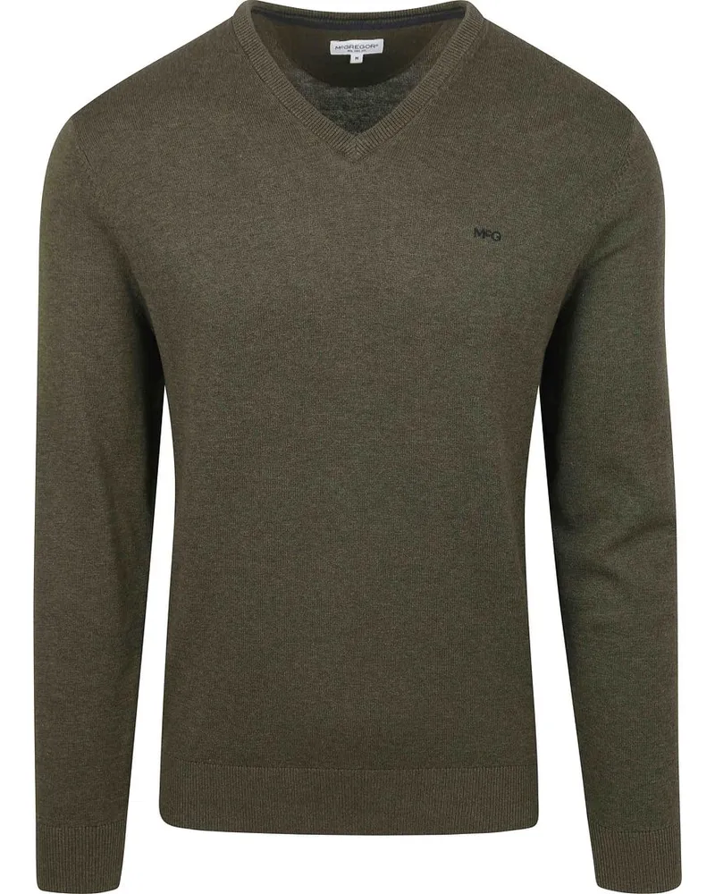 McGregor Pullover V-Ausschnitt Olivgrün Dunkelgrün