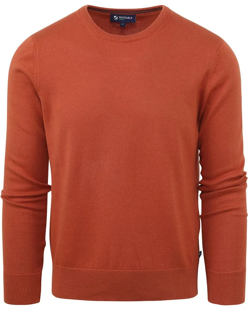 Suitable Respect Oinix Pullover O-Ausschnitt Orange Orange