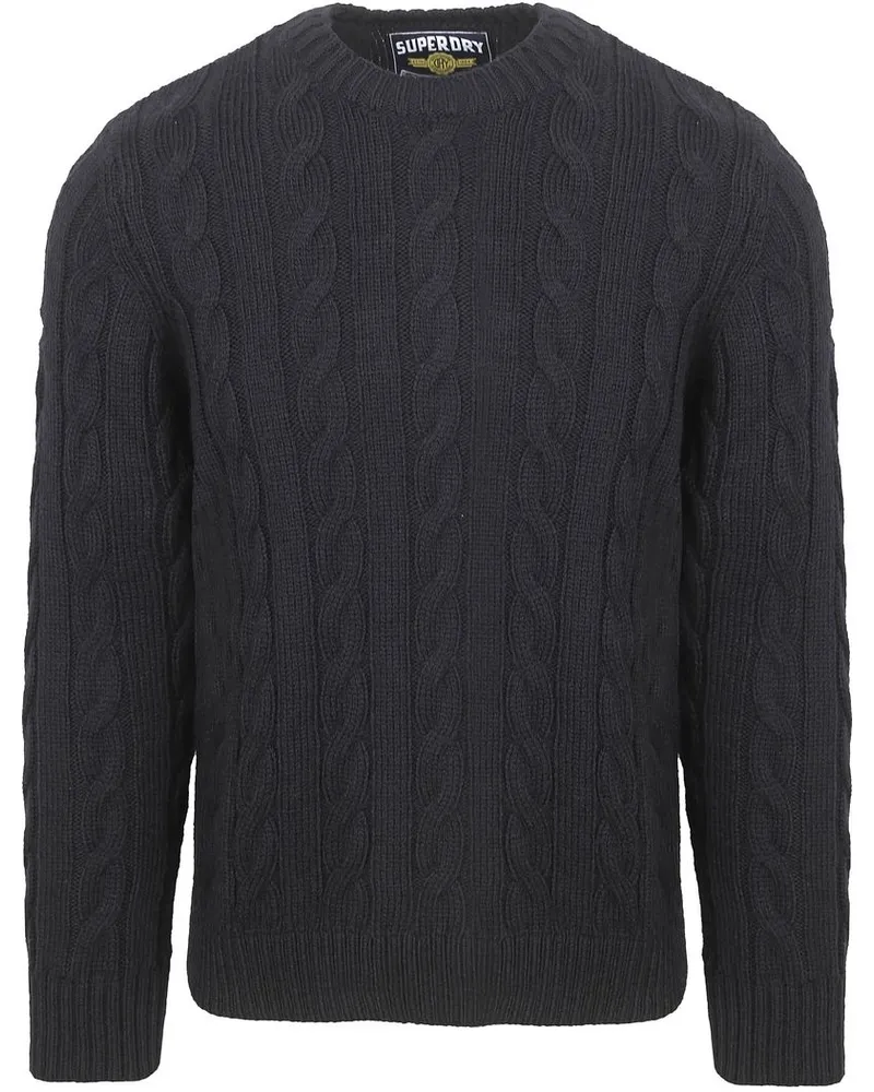 Superdry. Pullover Jacob Cable Navy Dunkelblau
