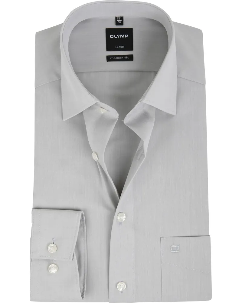 Olymp Luxor Hemd Modern Fit Grau Grau