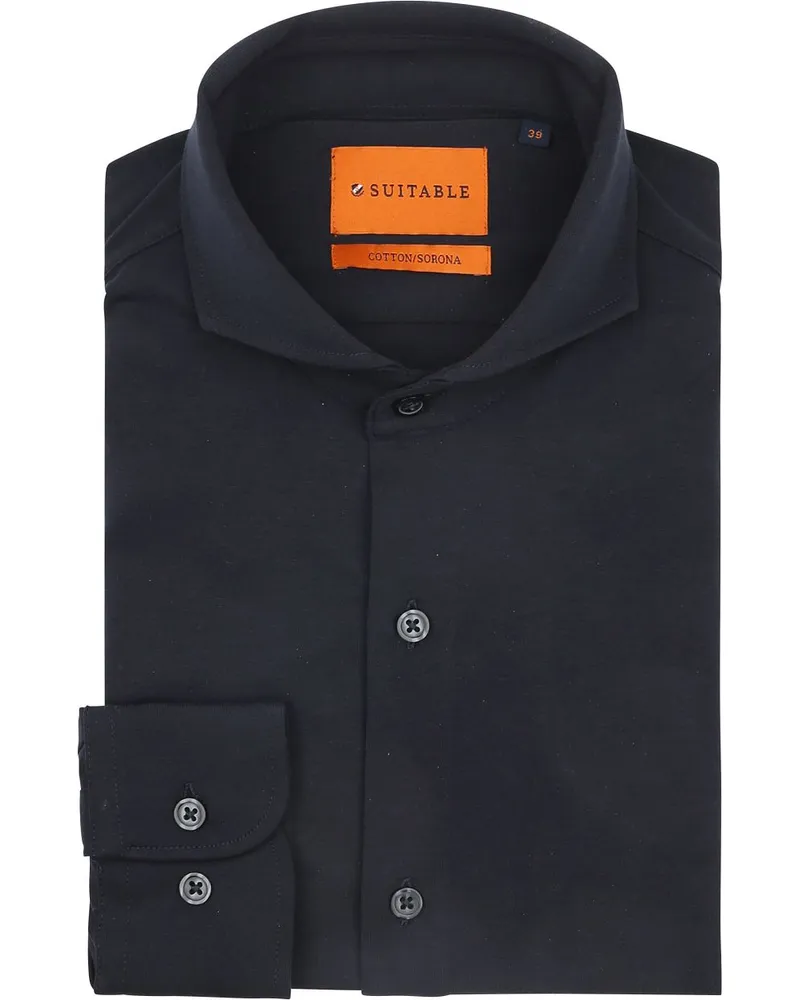 Suitable Sorona Hemd Dark Navy Blau