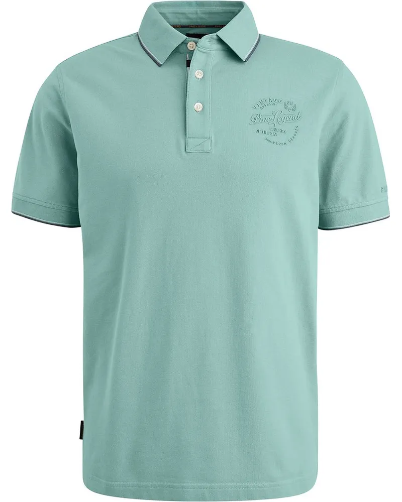 PME Legend Poloshirt Piqué Logo Hellblau Hellblau