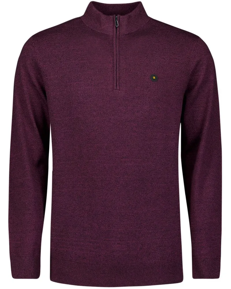 No Excess Halfzip Pullover Dark Wine Melange Violett