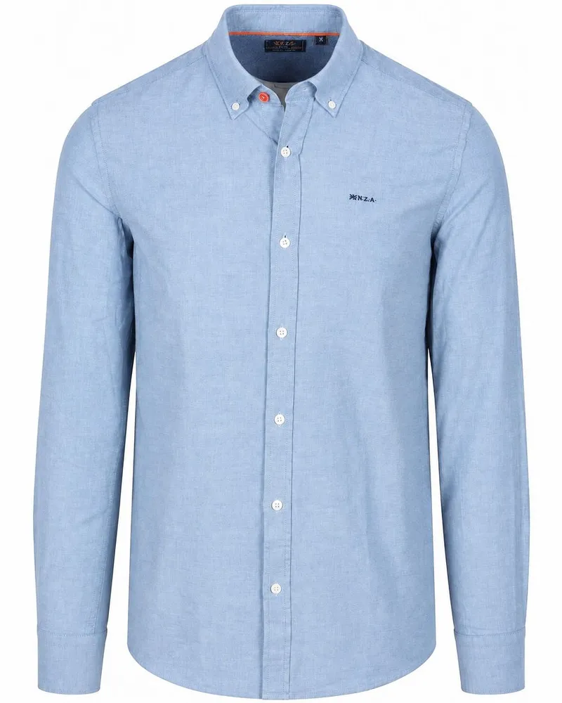 New Zealand Auckland NZA) Hemd BD Barn Twill Blau Hellblau
