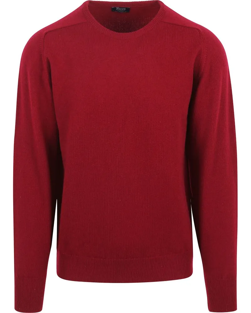 William Lockie Pullover O-neck Lambswool Dubonnet Rot
