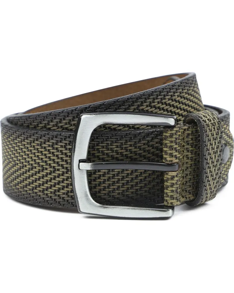 Suitable Ledergürtel Struktur Leder Grün Grün